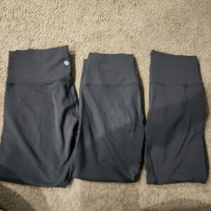 3 Pairs Of Black Lululemon Leggings
